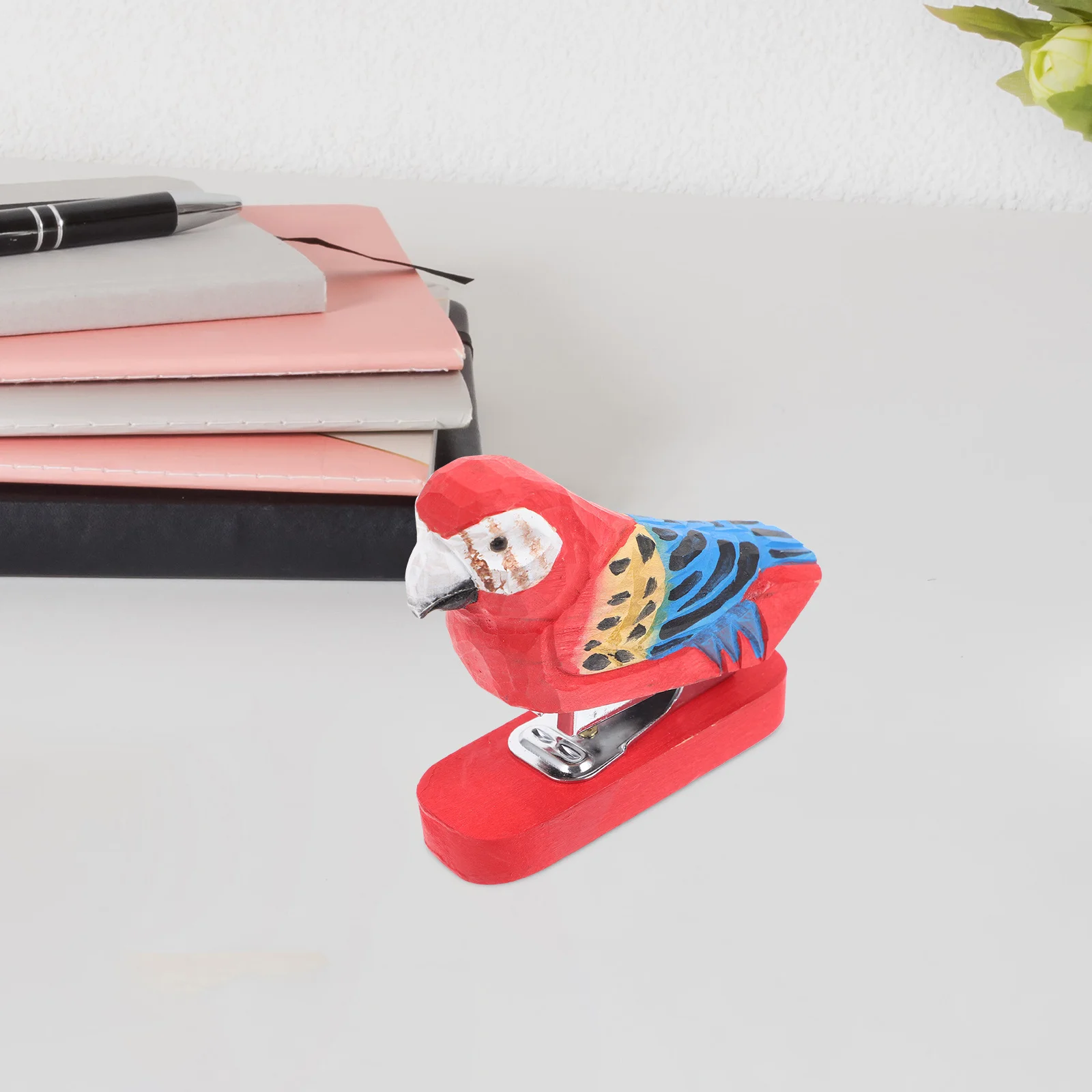 

Wooden Animal Stapler Handmade Reusable Paper Stapling Tool Cute Desktop Office Decor Small Wood Stapler For School Filing