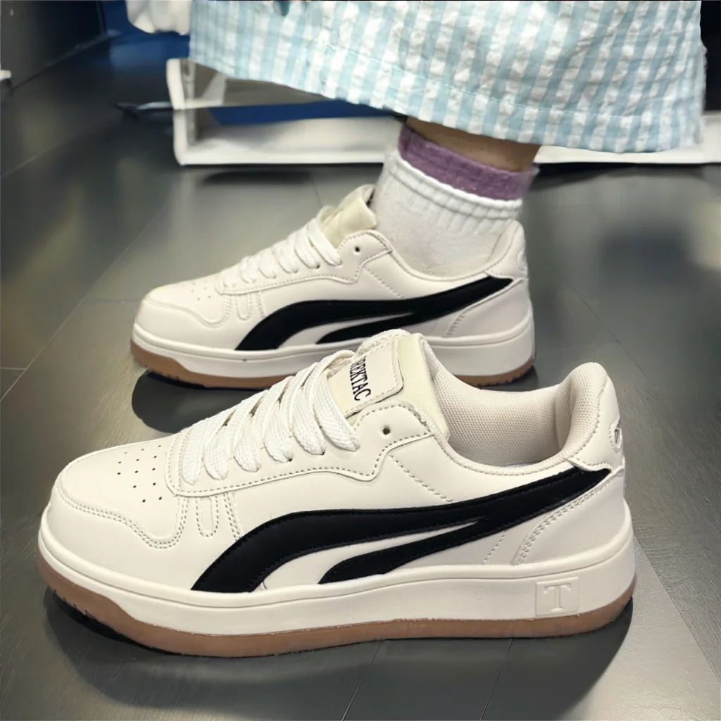 

Кремово-белые женские кроссовки в стиле ретро, повседневная обувь на толстой подошве, полиуретановая обновленная версия классических мужских кроссовок