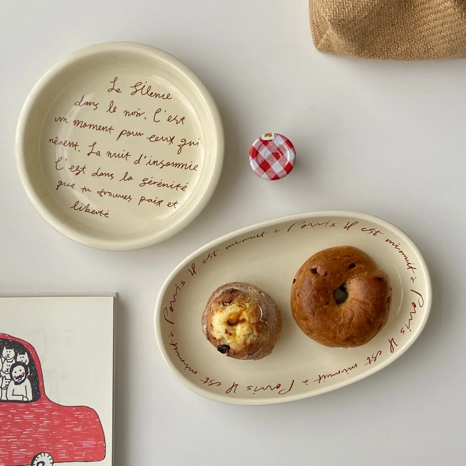 

Korean Sle Cerc Dining Utensils Breakfast Plate Fi Plate Dert Plate Oval Deep Plate French Ins Sle Sweet Porcelain