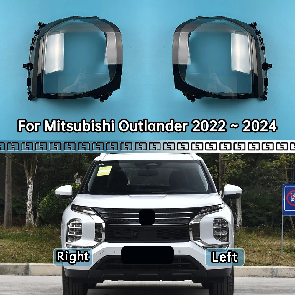 

For Mitsubishi Outlander 2022 2023 2024 Headlight Shell Lamp Shade Transparent Headlamp Cover Plexiglass Replace The Lampshade