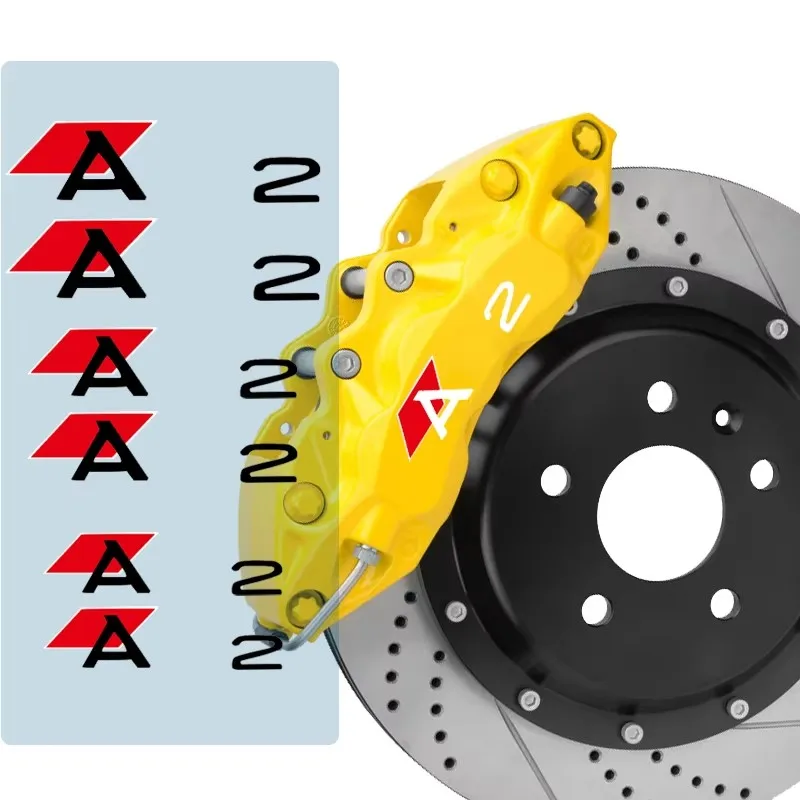 6PCS Car Brake Caliper Sticker Auto Wheel Decal Badge for Audi A2 Concept A1 A3 A4 A5 A6 A7 A8 Q2 Q3 Q4 Q5 Q6 Q7 Q8 Accessories