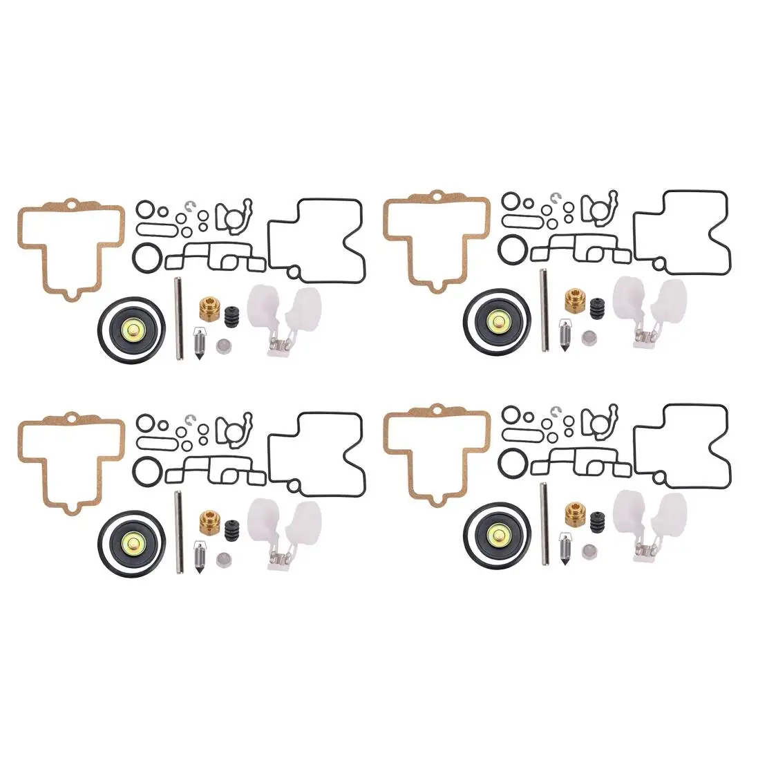 4 Sets Motorcycle Carburetor Carb Repair Rebuild Kit Spare Jets Float Fit for FCR Slant Body 28 32 33 35 37 39 41 mm