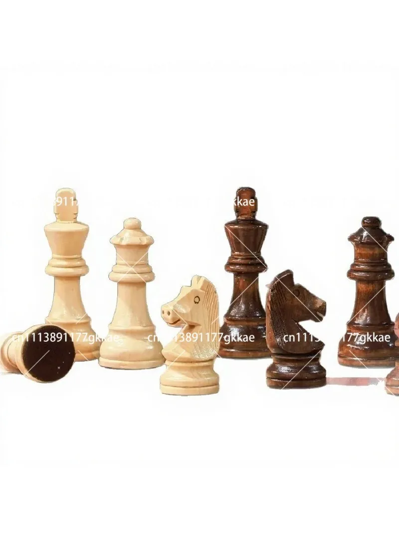 Standard Competition Large Wooden Chess Pieces 3.75 Inch with 2 Extra Queens