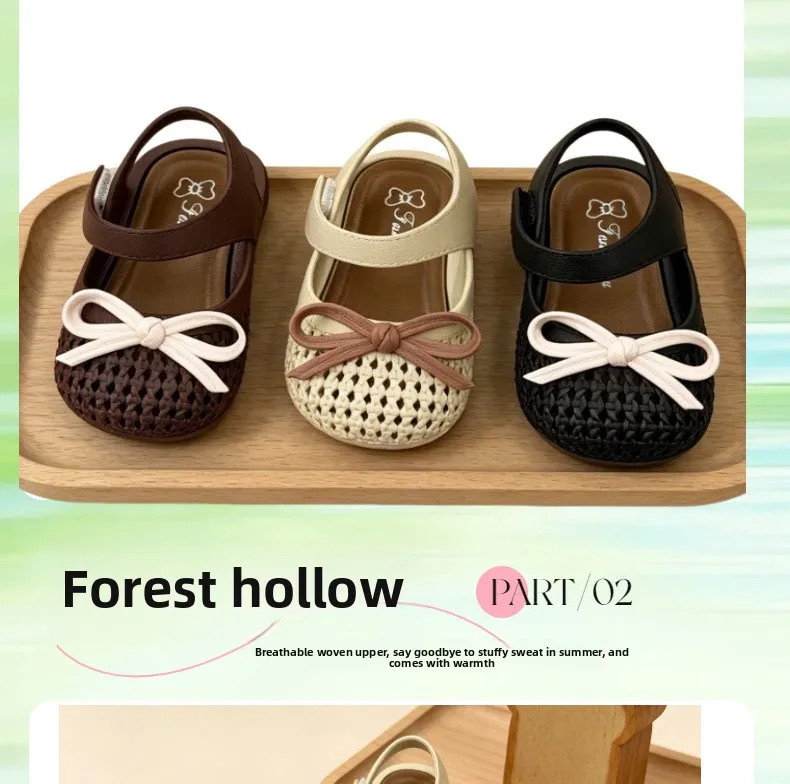 Prinzessinnen-Mädchen-Sandalen 2026 Neue Sommer Anti-Rutsch Weiche Sohle Niedliche Schleife Atmungsaktive Kinderschuhe Baby Kleinkind Strand-Sandalen – Detail 9
