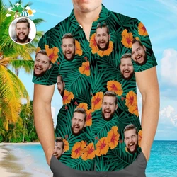 New Unisex Hawaiian Shirts Custom 3d Diy Print Button Up Shirt Short Sleeve Sleeve Funny Hawaii Shirt Tops Mens Designer Clothes