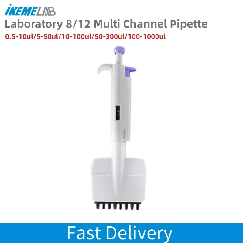 

Hot IKEME Manual Adjustalbe 8/12 Channel Multichannel Pipette MicroPipette 121°C Fully Autoclavable Laboratory Pipette