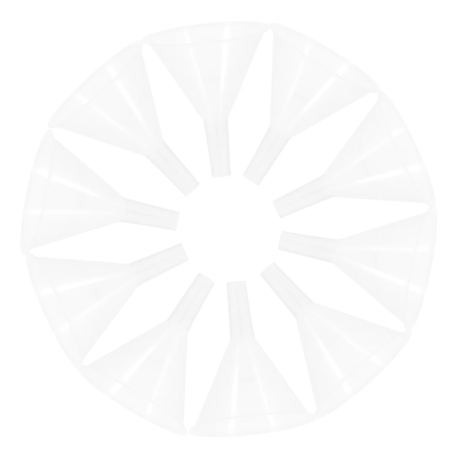 

20Pcs Transparent Funnel ABS Material Reliable Use for Laboratory Classroom Experiment Kitchen Plastic Filter Funnel