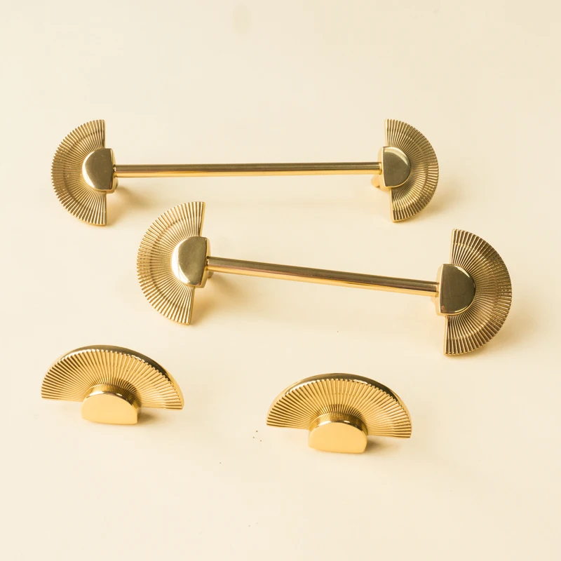 

Creative Sector Brass Door Handle Nordic Furniture Handles and Knobs for Cabinet Kitchen Cupboard Drawer Pulls Hardware