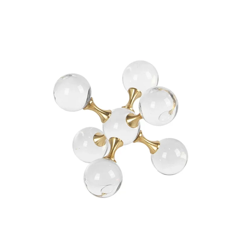 

Transparent geometry gold crystal handicraft ornament, Nordic creative texture