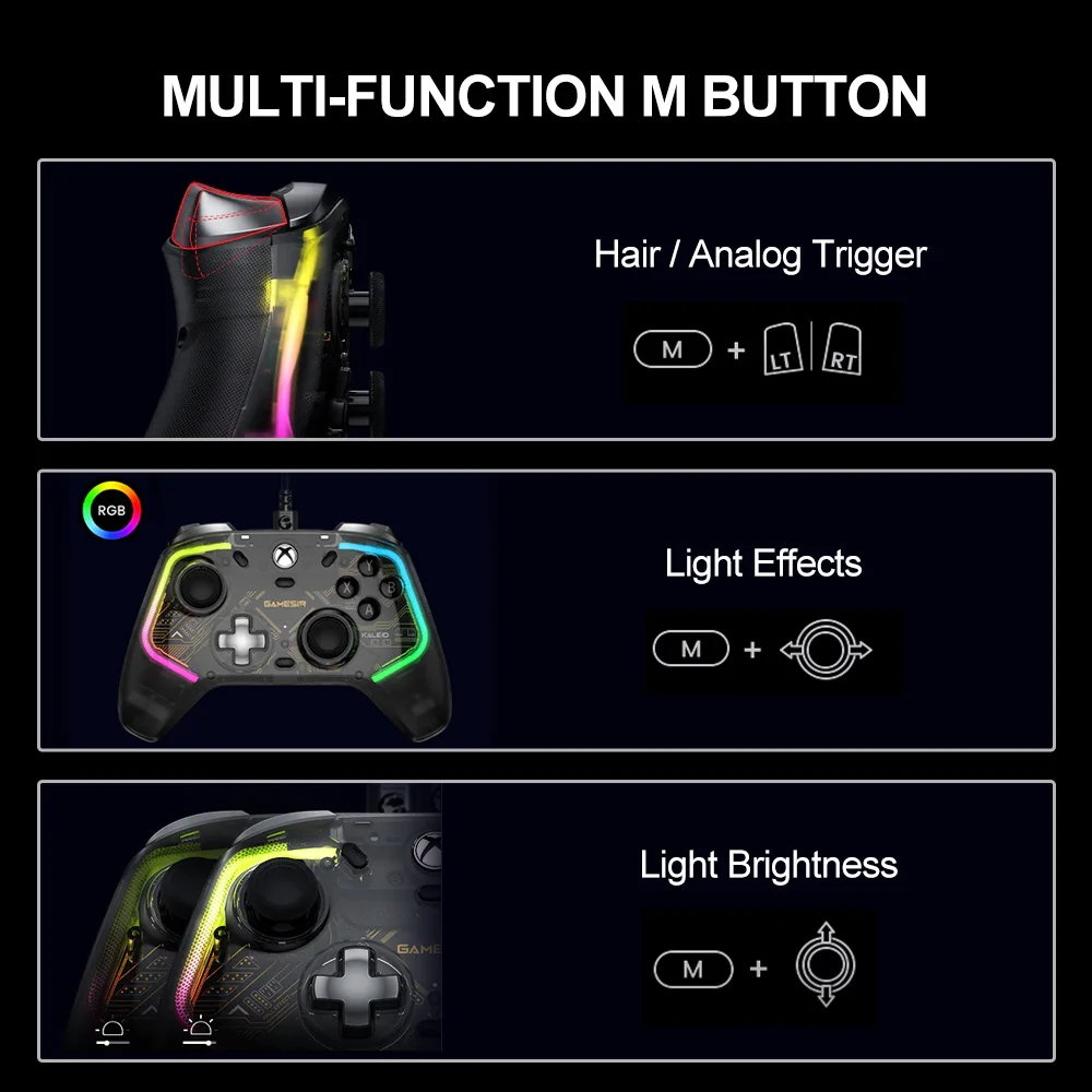 Game sir Kaleid Mando Control de Xbox Seríes X S One Controller Wired Gamepad For PC Gamer Controles Hall Effect Joysticks view 6