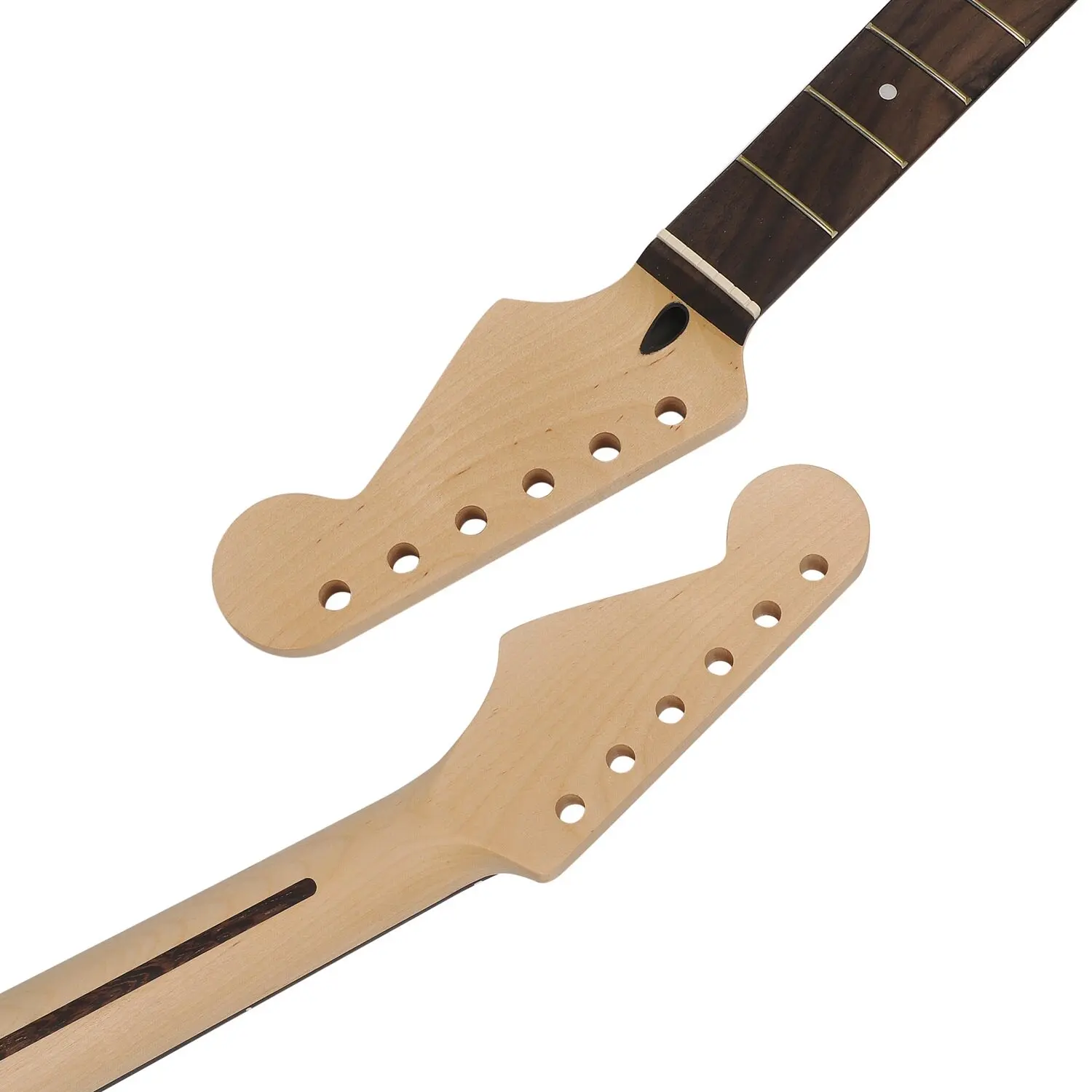 22 Frets Matte Electric Guitar Neck, ST Type Maple Neck Rosewood Fingerboard, Peach Wood Tube Replacement Part