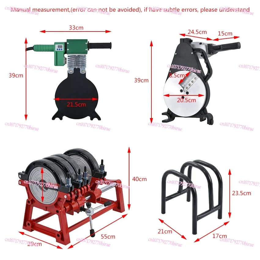 Hot Melt Machine Digital Display PE Butt Fusion Welder 63-200 Manual Type Butt  PE Fusion Welding Machine Pipe