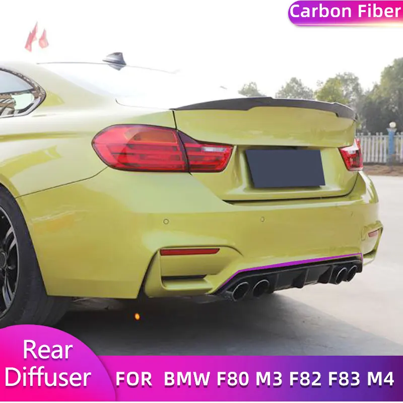 

Carbon Fiber Rear Bumper Diffuser Lip Spoiler for BMW F80 M3 F82 F83 M4 2014-2019 Car Rear Diffuser Apron Lip Body Kit FRP