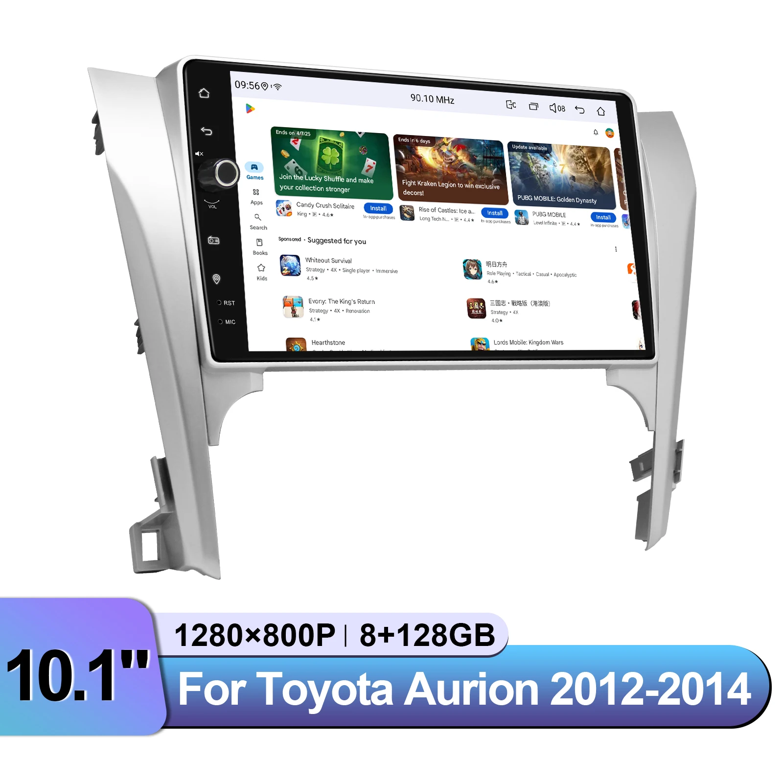 

10 Inch Wireless Android Auto Car Stereo GPS Navigation For Toyota Aurion 2012-2014 Bluetooth/AM/FM Radio/Hands-free Call