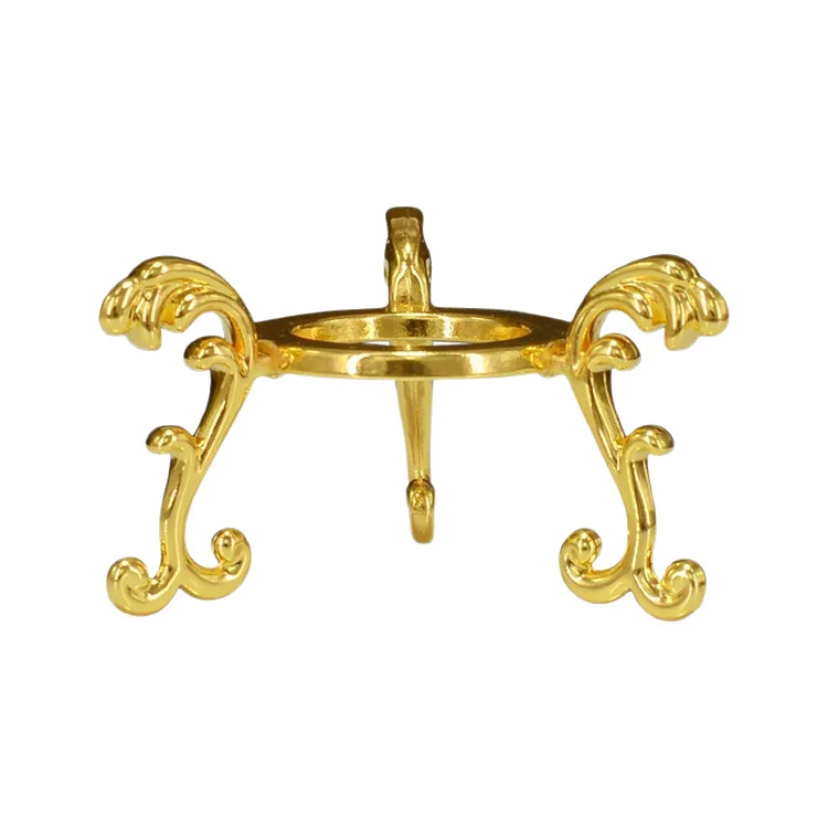 

yjq 2pcs crystal ball base triangular auspicious cloud bracket ornament metal ball display stand