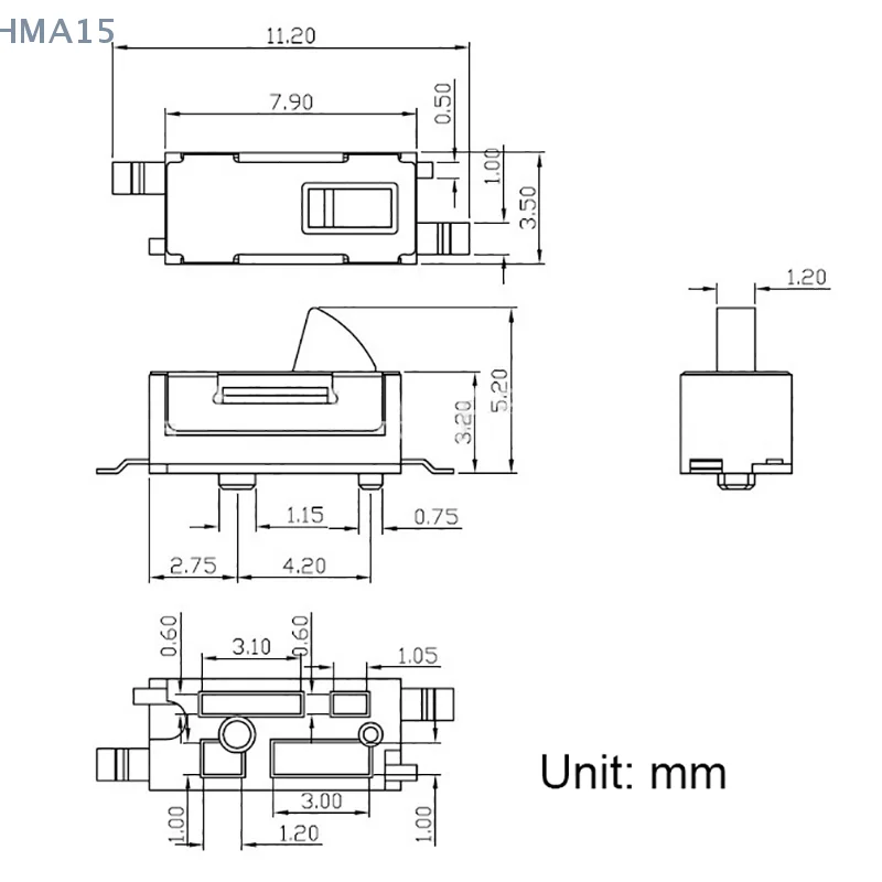 [EL]10Pcs KFC-W-03 Limit Camera Reset Micro Silent Switch 2Pin Black Inner Spring Detection Light Touch Key Type Travel Switch