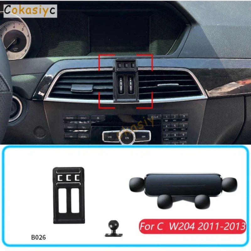 Auto-Handyhalterung für Mercedes Benz C W204 2011-2013, Schwerkraft-Ständerhalterung, horizontale GPS-Handyhalterung, Zubehör mit B
