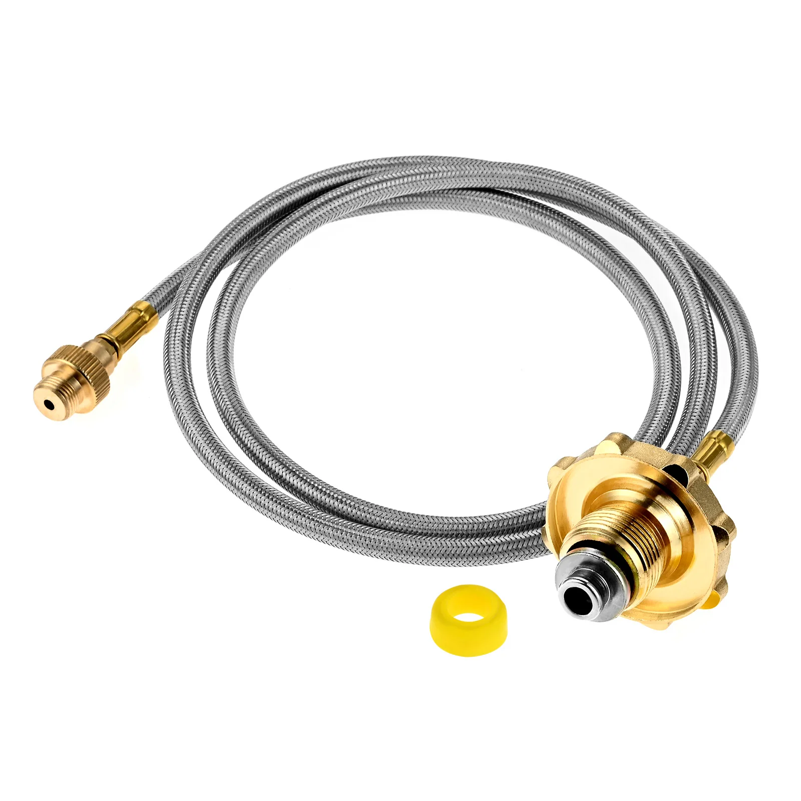 1 Set Camping Stove Adapter Hose Propane Refill Gas Outdoor Equipment Extension Hose 3.3 ft (1 m) Tank Connection Line