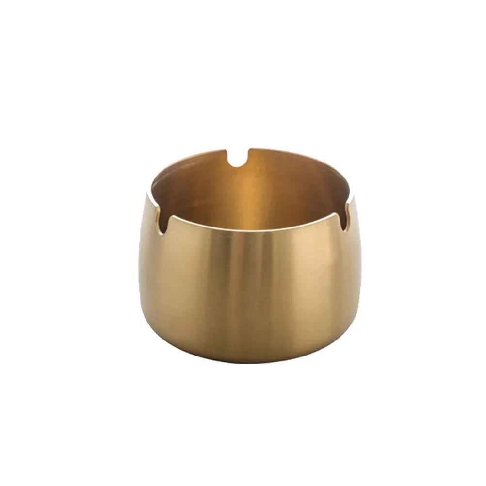 

Windproof Ashtray Holder Simple Ash Tray Golden Anti Ashtray For Car Fall Simple Design Home Decor Gift