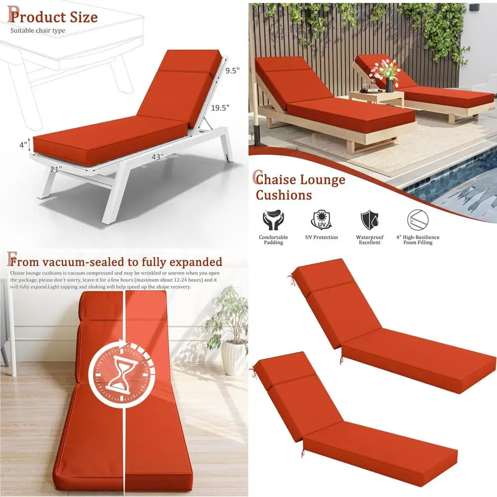 2 Pcs Chaise Lounge…