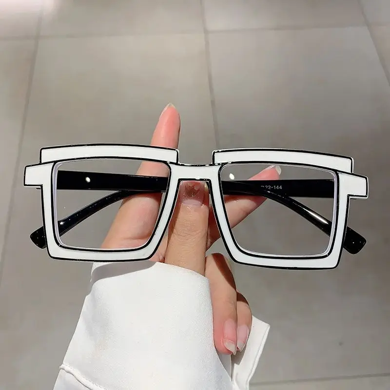 Shining Eye Square Clear Lens Glasses Anime Candy Color Fashion Cosplay Costume Glasses Computer Spectacles For Women Men