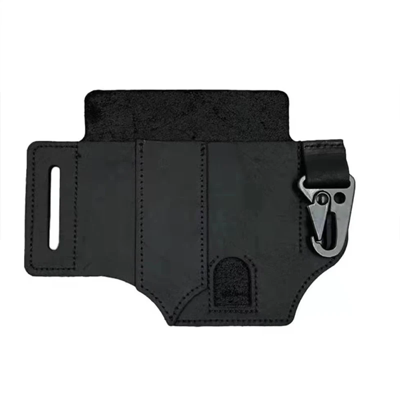 Tactical Multi Tool Belt Leather Bag Portable Tool Storage Bag Holster Outdoor Camping Hunting Waist Leather Pocket image 2