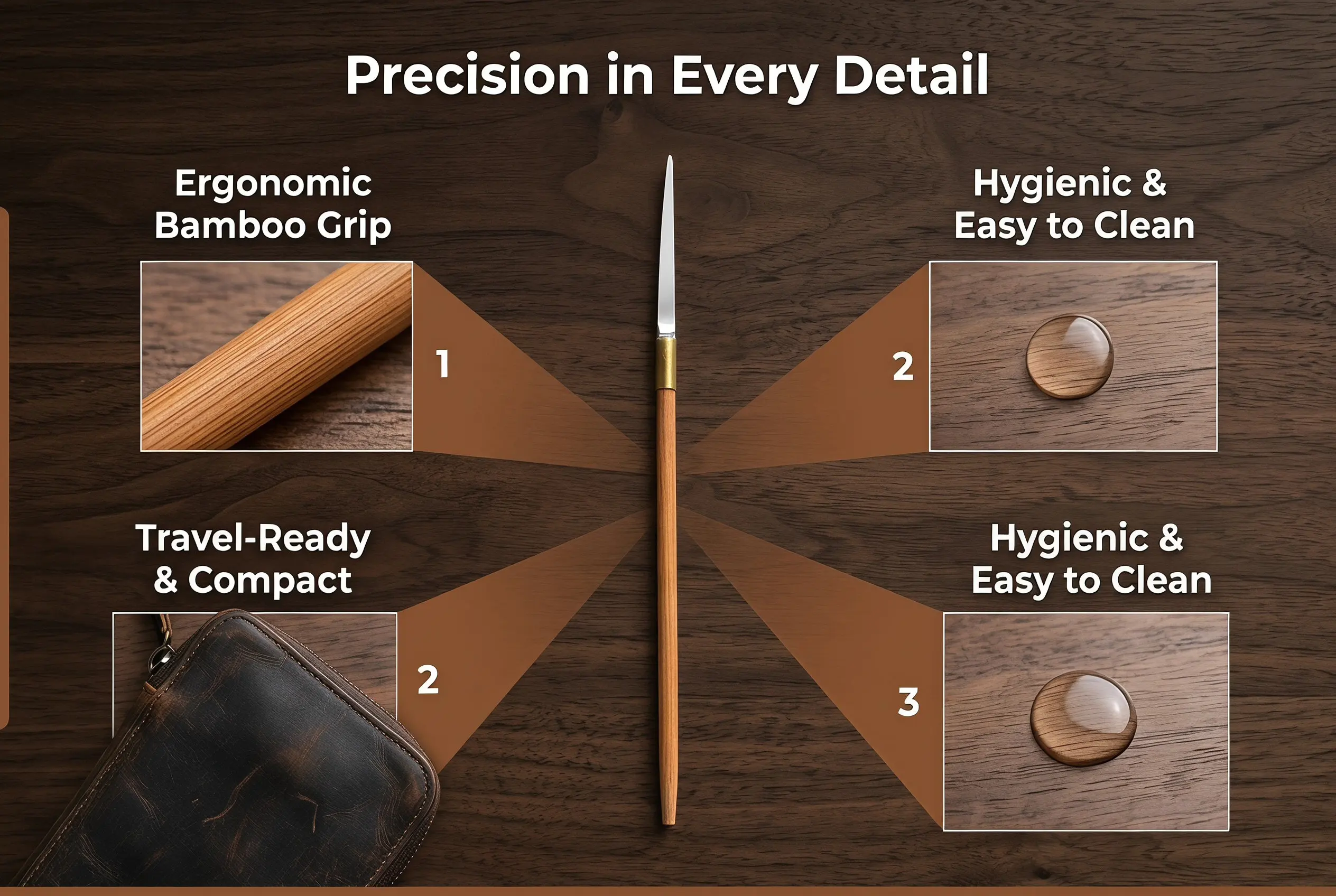 3 Pcs Ear Shaver Bamboo Handle Cleaning Tool Grooming Hair Scraper Cloud Knife Chinese Picker with