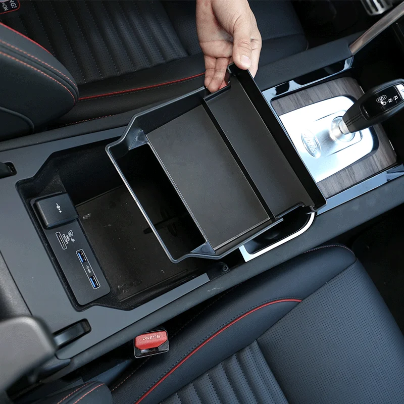 

For 2020 Land Rover Discovery Sport Black ABS car styling center control armrest storage box car interior decoration accessories