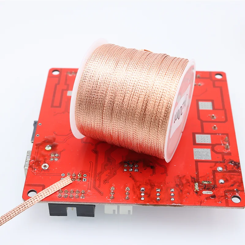 Kawat Tembaga Pengelasan Pematrian Las Solder Pengelasan Sumbu Solder Penghilang Kepang untuk PCB BGA Ponsel Motherboard Alat Solder Timah
