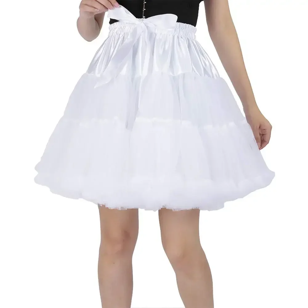 Women's Dual Purpose of Petticoat and Above Knee Underskirt Multicolour Tutu Skirt