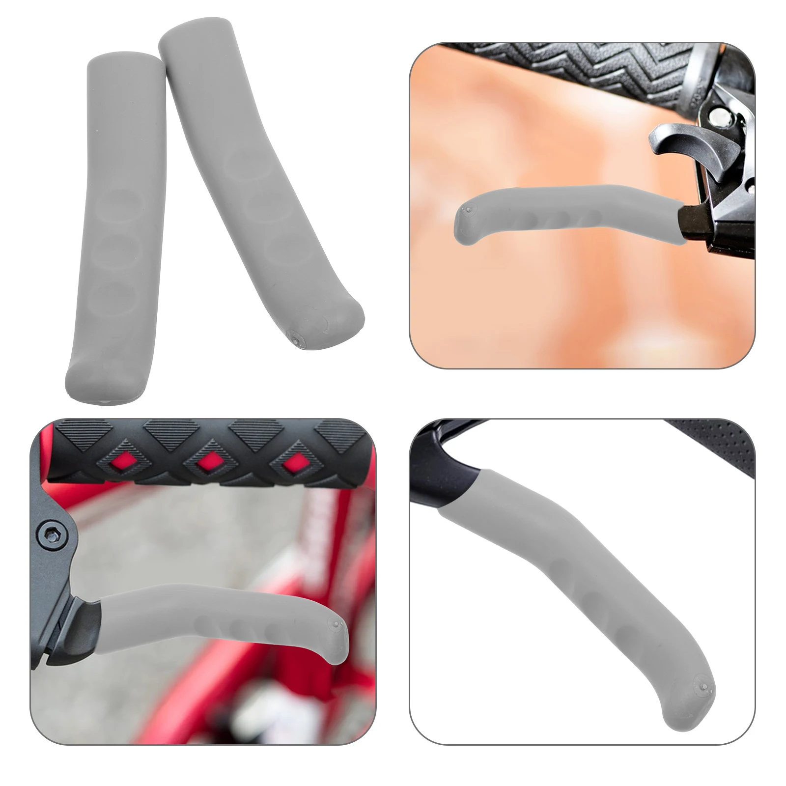 

1 Pair Brake Handle Protection Cover Anti-Slip Soft TPR Universal Fit Mountain Road Folding Bikes Grip Sleeve Hand Comfort