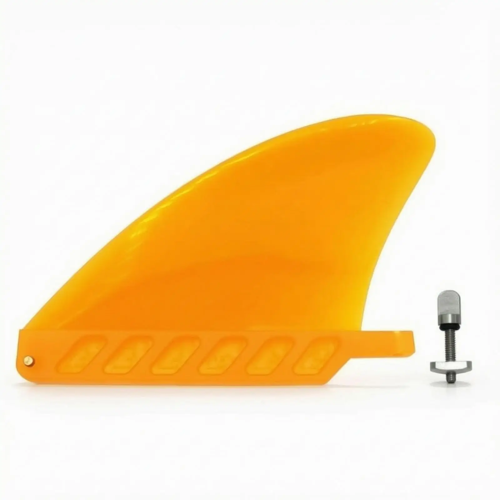 Paddle Board Fin TPU Replacement for Surfboard Longboard Single Fin Wide Base 6.3 Inch for Standard Fin Boxes