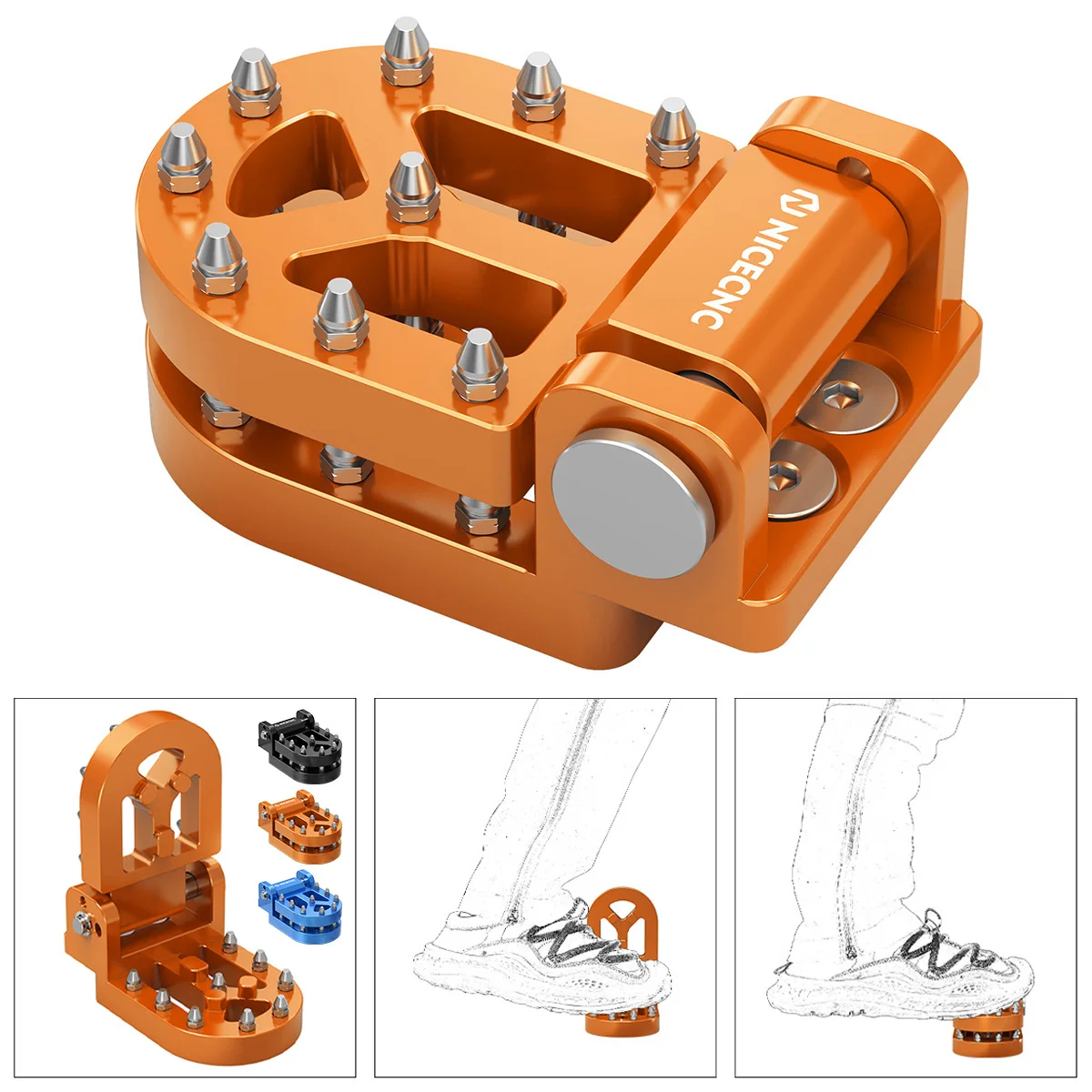 

For 2023-2025 KTM 890 SMT Foot Brake Pedal Lever Tip Extension for KTM 390 Adventure 20-25 Husqvarna Norden 901/Expedition 23-25