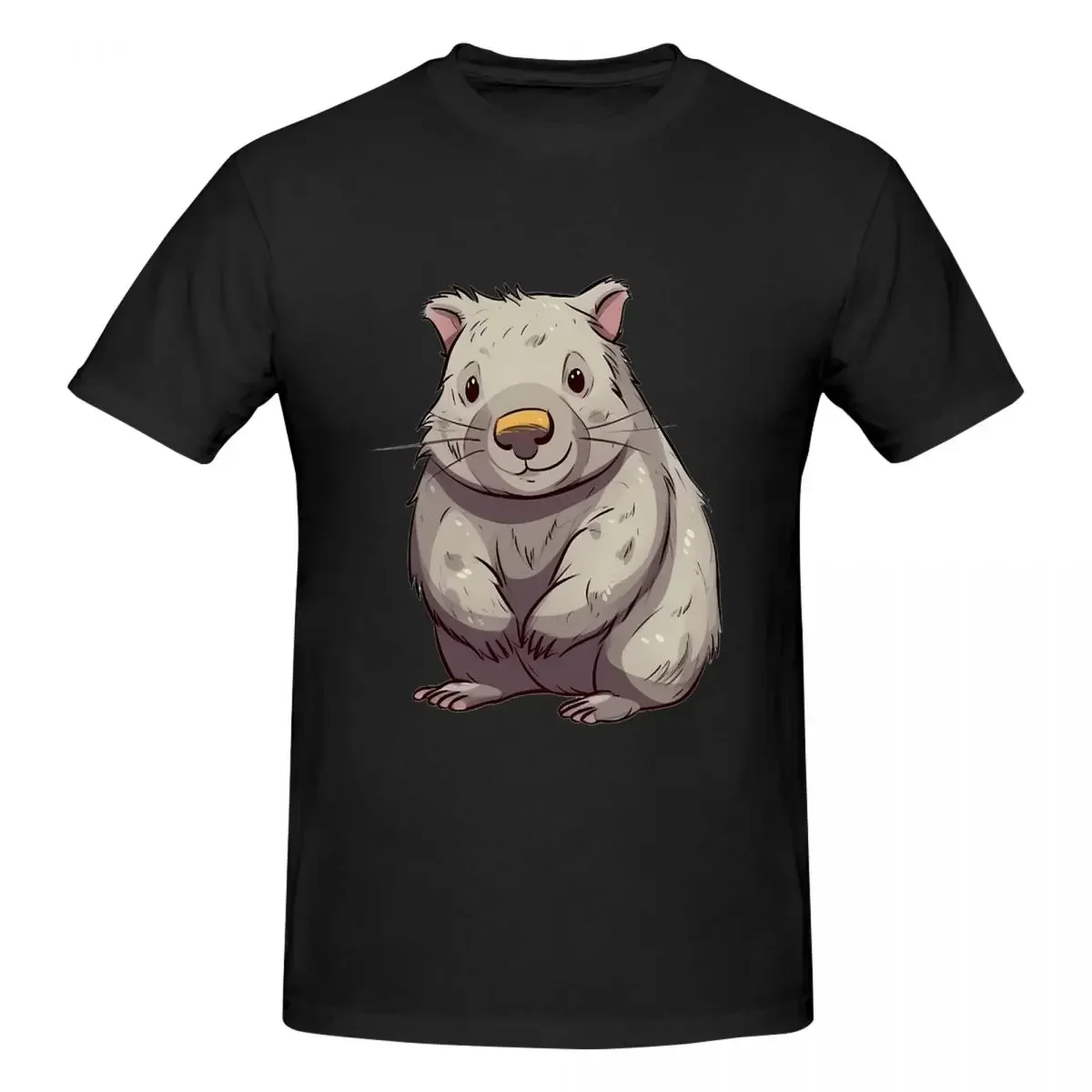 Whimsical Wombat A Playful Cartoon Character 100% Cotton T-shirt Men Funny T Shirts Men O-Neck Short Sleeve S-6XL