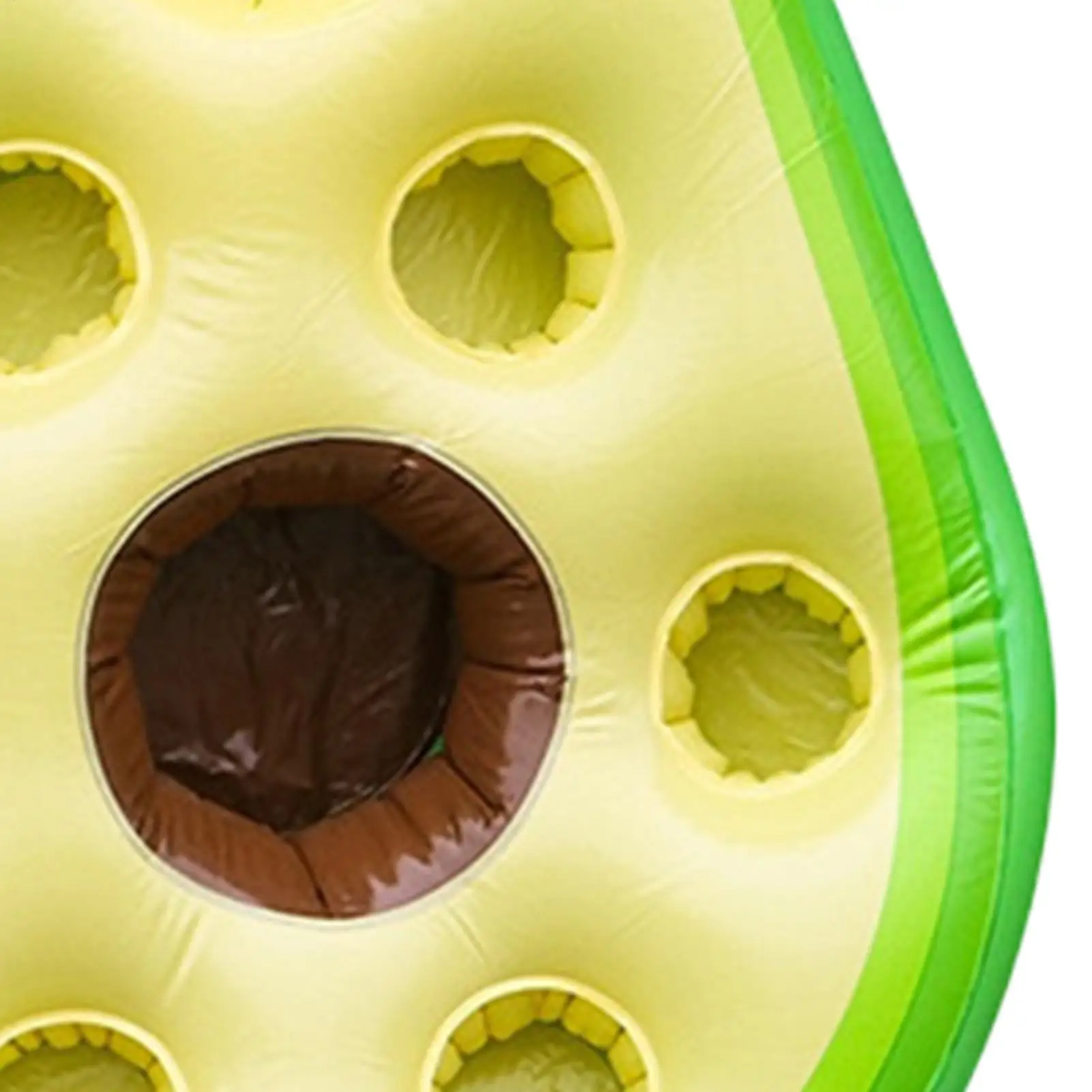 Flotadores para bebidas de piscina, bandeja flotante inflable grande con forma de aguacate para piscina, jacuzzi, viajes de fin de semana, uso en interiores, hogar, río y playa