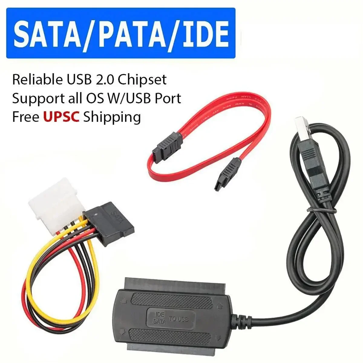 ساتا/محرك الأقراص pat/ IDE إلى محول USB ، كابل محول ، قرص صلب ، محرك أقراص صلبة ، محرك أقراص صلبة ، & quot; من من من ، كمبيوتر محمول ، كمبيوتر محمول ، قابس أوروبي