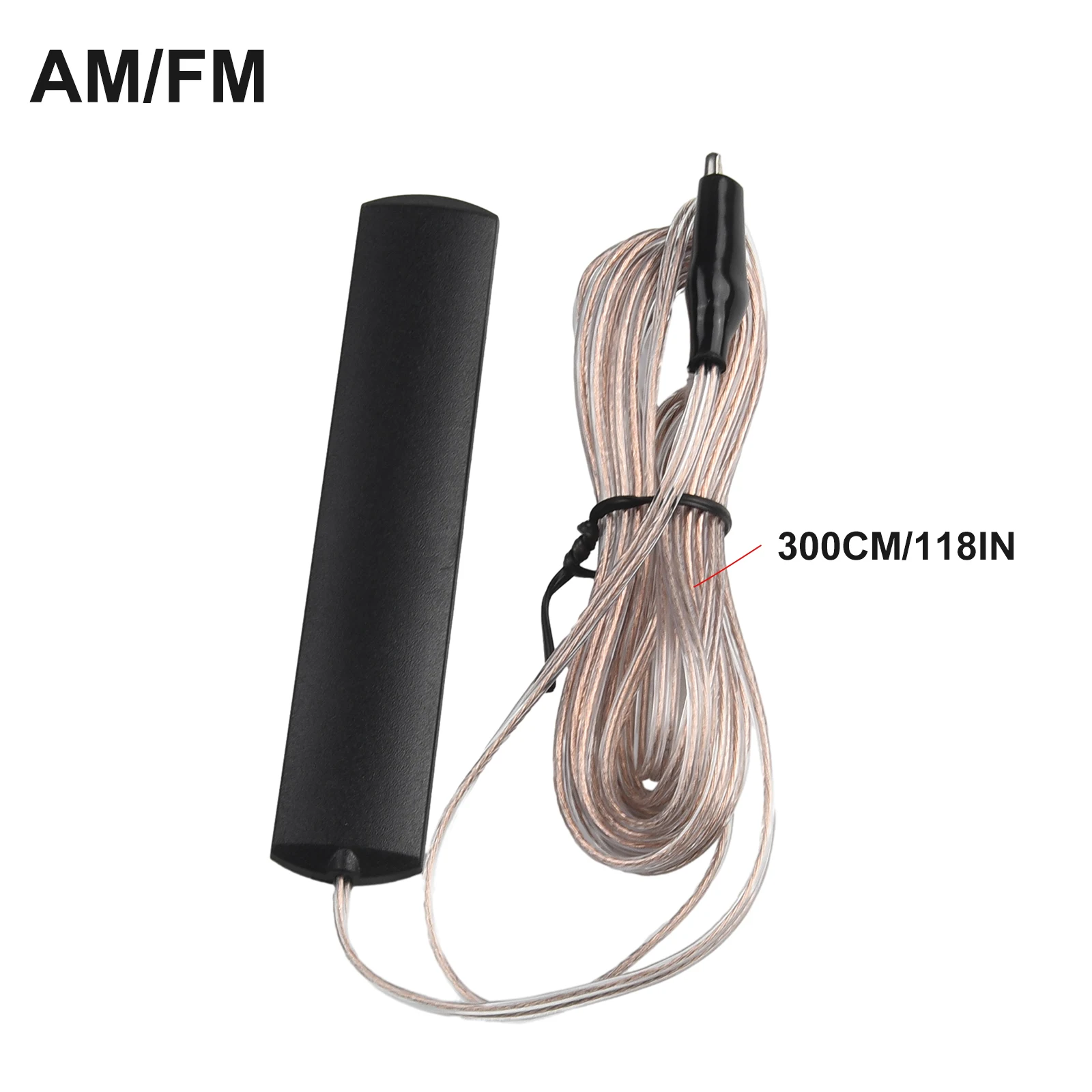 

Clip On Radio FM Stereo Antenna Indoor Signal Enhance Stable Transfer 3.2m Cable 85-112MHz Connector