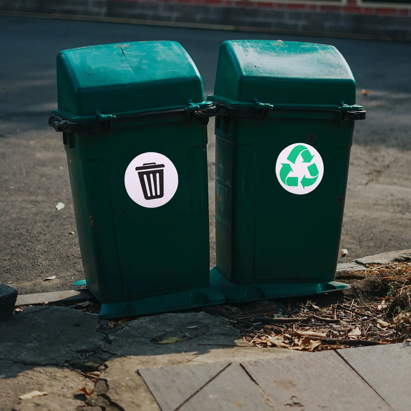 

6Pcs Trash Can Labels Waterproof Reusable Garbage Sorting Stickers for Office Home School Waste Container Recycling