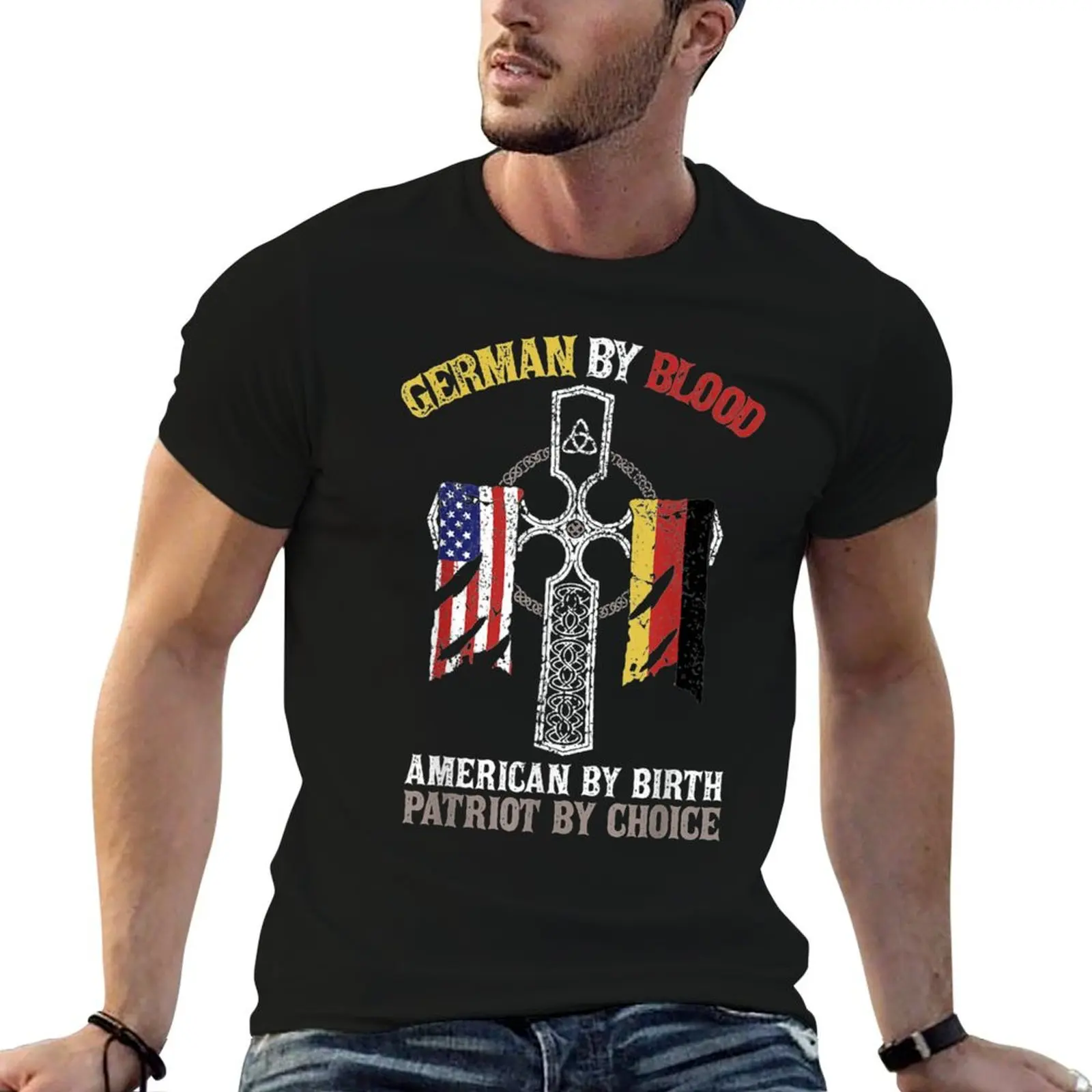 

designer Patriot t By T-Shirt shirt t By Blood American Choice German By man shirts heavy cotton Birth