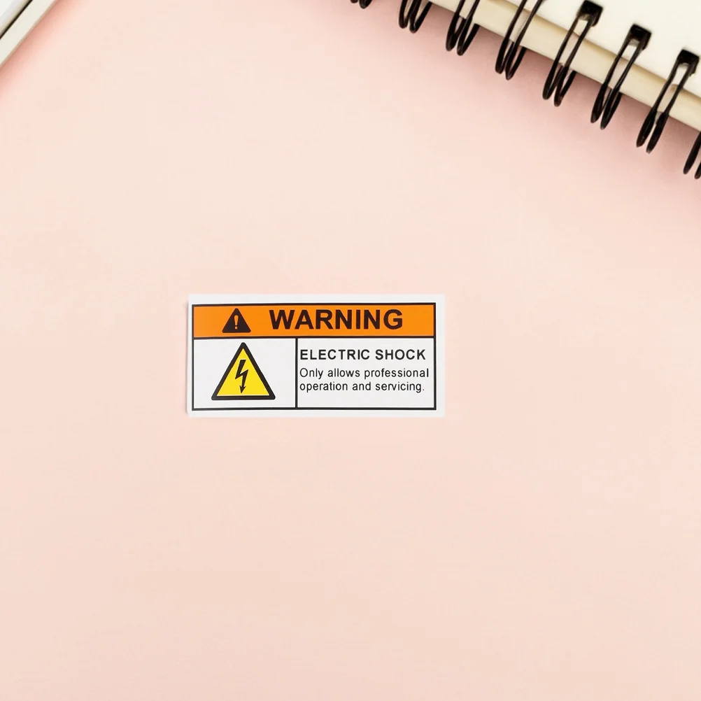 Electrical Shock Safety Sticker Clear English and Chinese Warning Label for High Voltage Hazard Maintenance Use in Factory