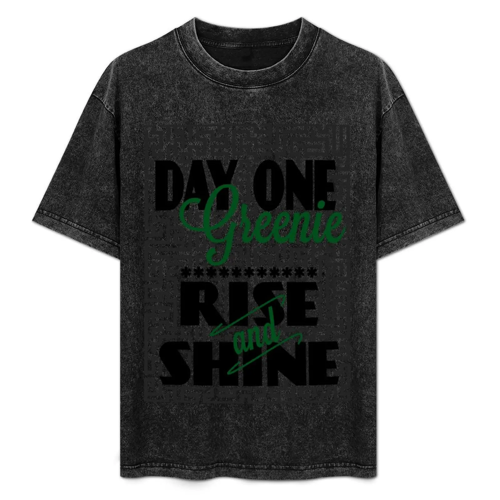 

Day One Greenie - Rise and Shine T-Shirt Basic Casual Short Sleeve Cotton Shirt