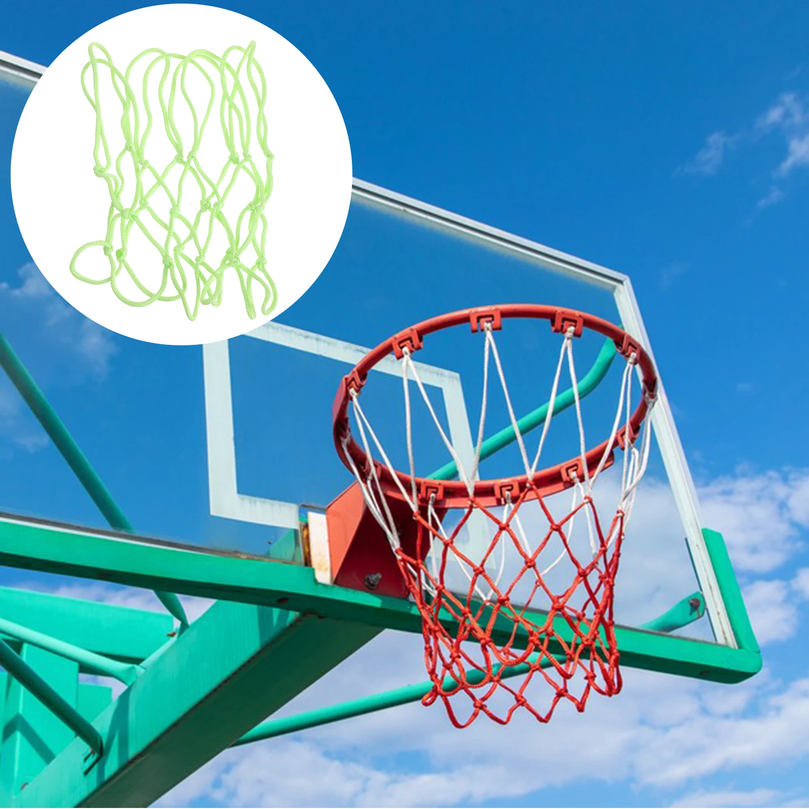 

Luminous Basketball Glow Dark Portable Outdoor Basketball Frame Net Nylon Hoop Mesh Child Sports Gift Replacement Nets