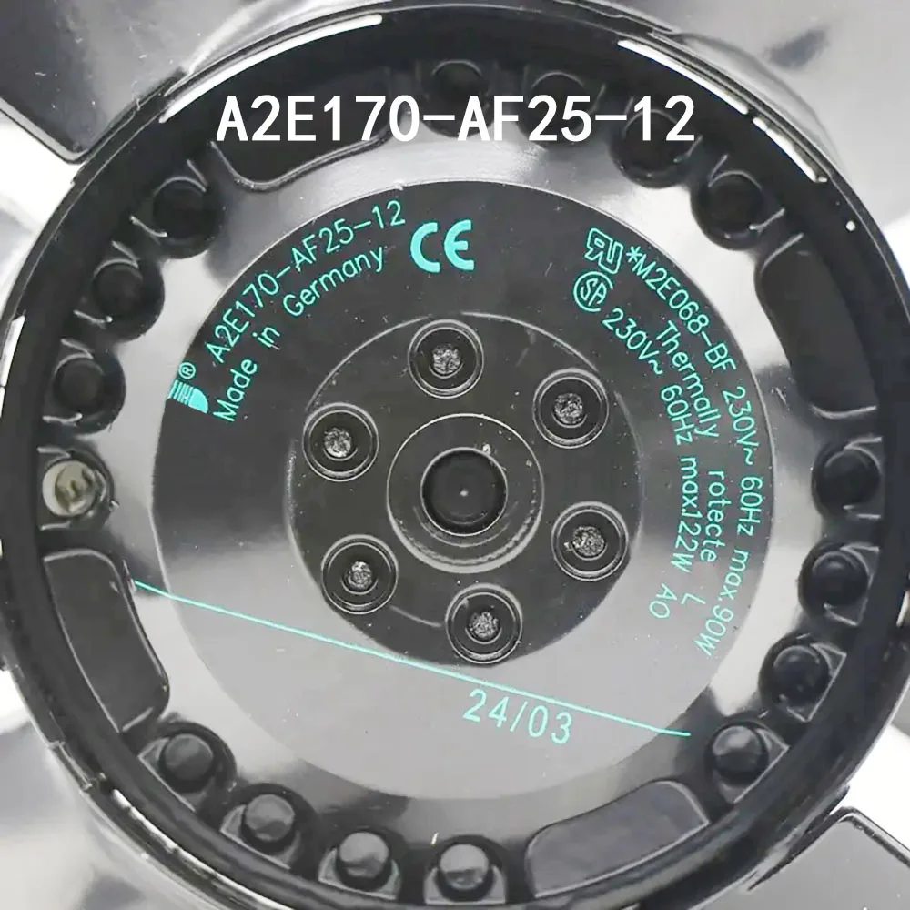 High-Airflow Axial flow Fan A2E170-AF25-12 230V 60Hz equipment External Rotor Cooling Fan