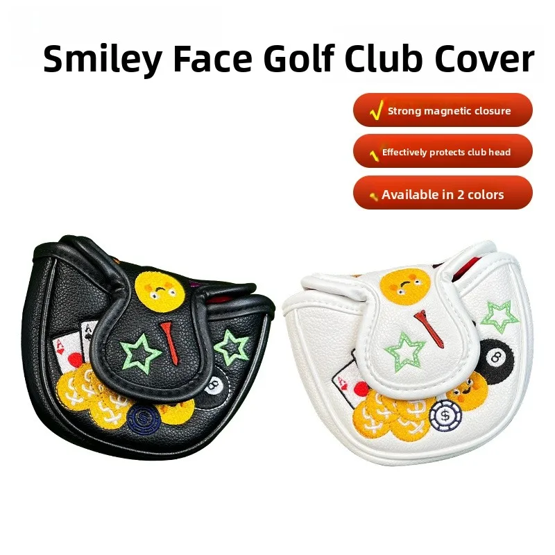 bcgolf-ゴルフパターカバー-半円漫画ゴルフクラブヘッドプロテクター-スポーツフィットネスファン用品-ゴルフ用品アクセサリー