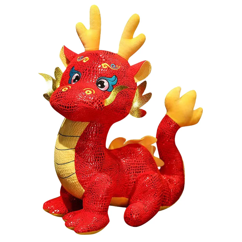 

Chinese New Year Decoration of The Dragon Mascot Plush Figure Toys Stuffed Pp Cotton