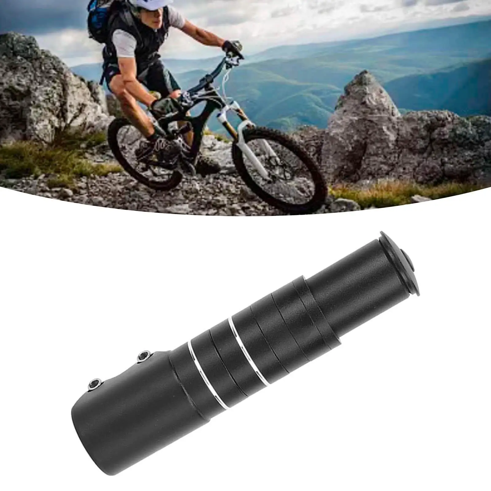 Extensor de vástago de horquilla de bicicleta de aluminio: extensión de cuello duradera y fácil de instalar para bicicletas de montaña