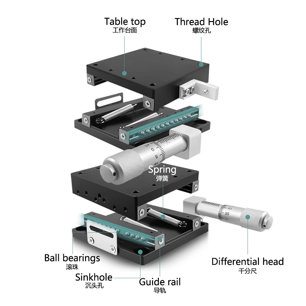 Xy Axis Displacement Fine-Tuning Platform Lgy60-L Manual Sliding Table Precision Optical Moving Stage Lgy40-L/R/C