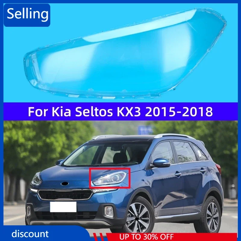 

For Kia Seltos KX3 2015 2016 2017 2018 Accessories The Car Transparent PC Material Front Headlight Shell