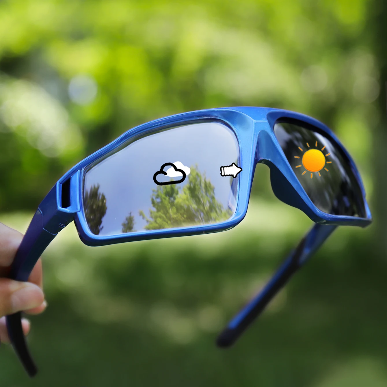 Mode Photochrome Sonnenbrille Männer Frauen Outdoor Sport Mtb Fahrrad Radfahren Angeln Brillen Platz Winddicht Klassische Brille – Detail 1