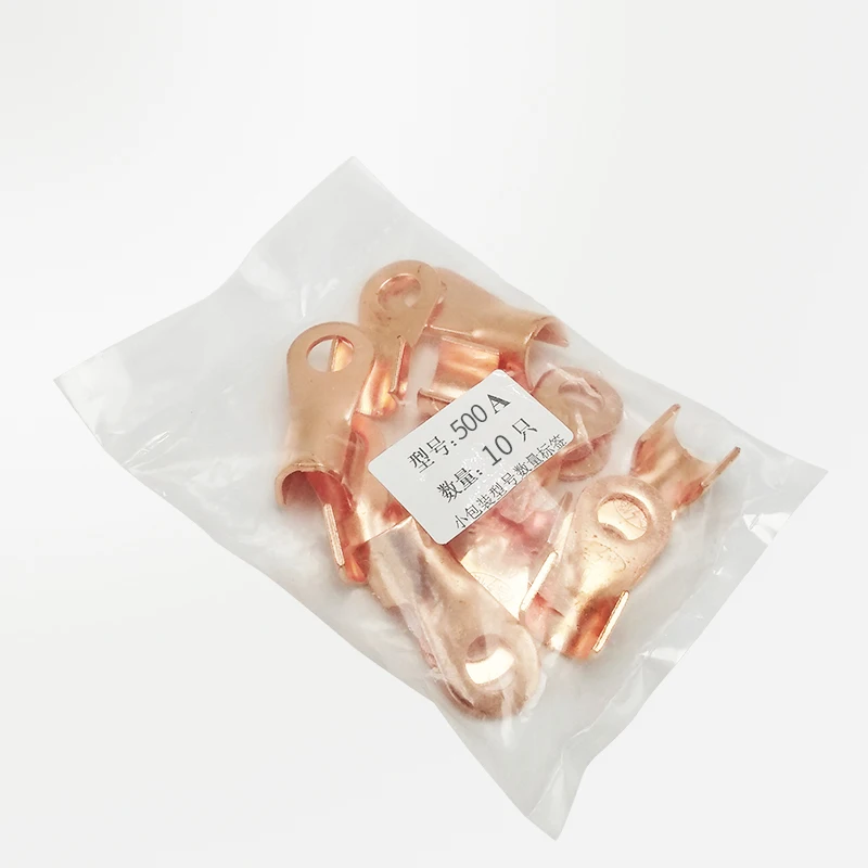 30PCS Open Lugs Terminal Red Copper And Brass 14.2mm Dia Battery Cable Connectors OT 500A